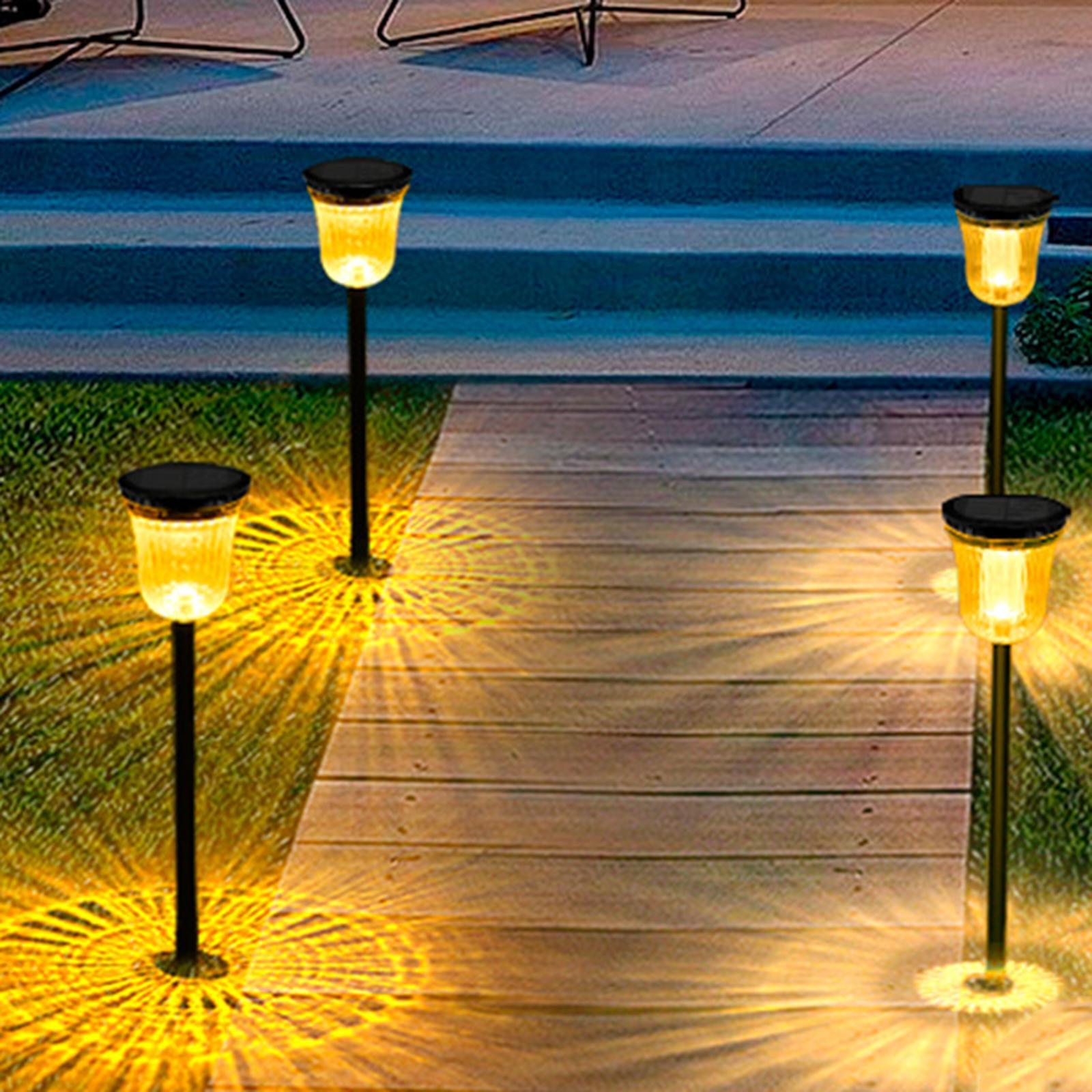1pc Solar Landscaping Spotlight Waterproof Wall Lights Yard Path Patio