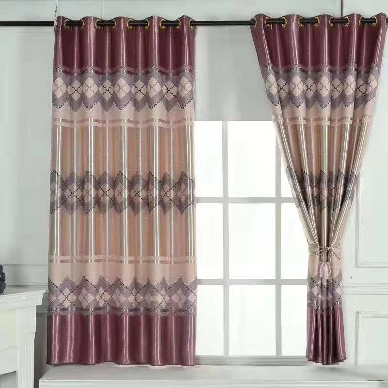 RÈM CỬA CHÂU ÂU SỌC NGANG NÂU SIZE 2M NGANG X 2M CAO