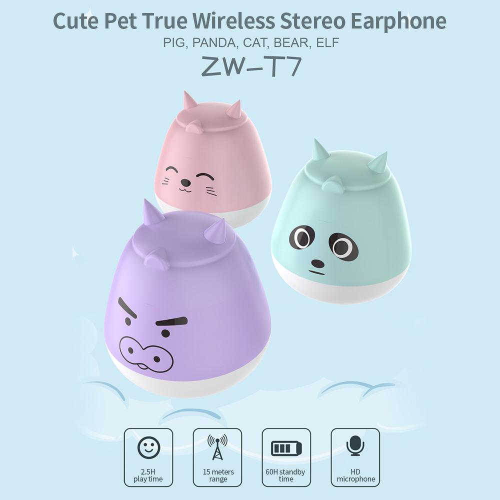 Tai nghe ZW-T7 Cute Pet TWS True Wireless dành cho IOS / Android