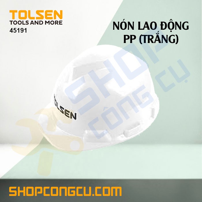 Nón bảo hộ màu trắng Tolsen 45191