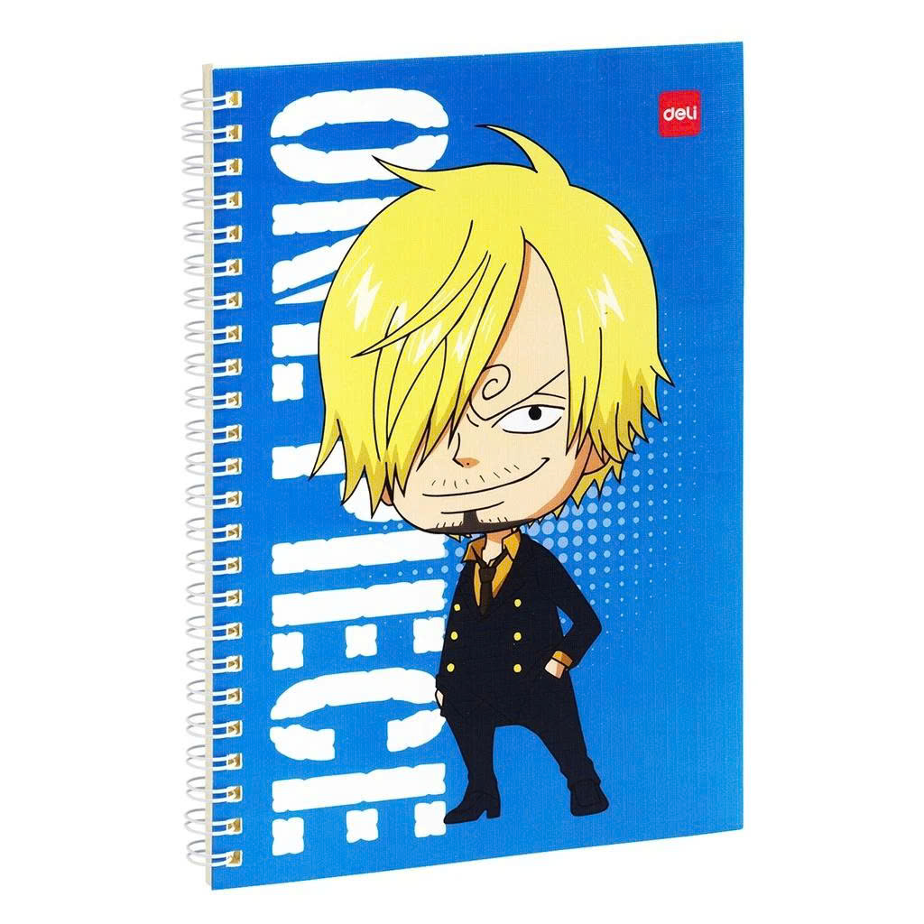 Sổ Lò Xo A5/B5 Kẻ Ngang 60 Trang 70gsm - One Piece - Deli - Màu Ngẫu Nhiên