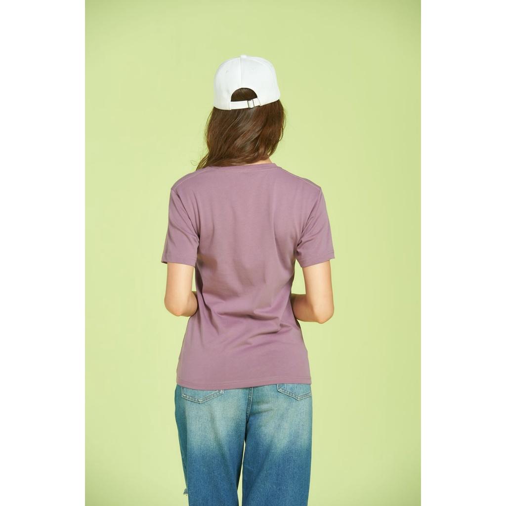 Áo thun trơn cotton 100% màu Grape Violet no19 phom ASIA Châu Á Trẻ Local Brand