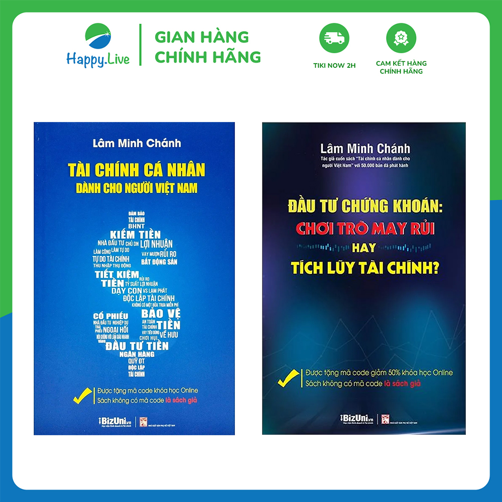 Bộ sách Tài chính cá nhân và Đầu tư chứng khoán của tác giả Lâm Minh Chánh - Tặng Kèm Code Giảm 100% Khóa Học Online sách tài chính (Gồm 2 cuốn)