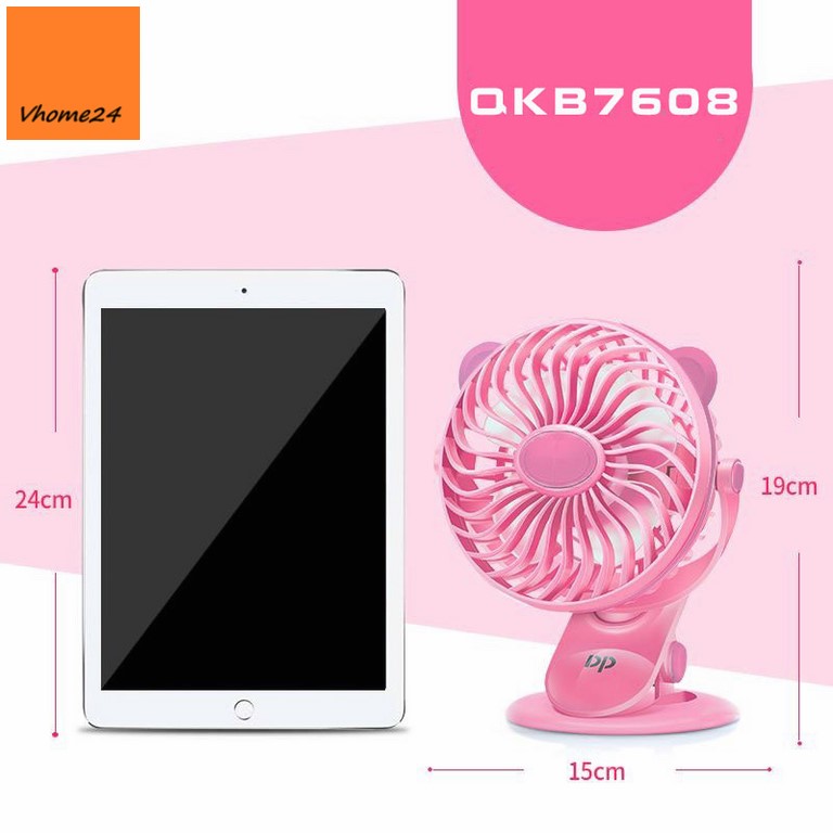 QUẠT KẸP BÀN SẠC TÍCH ĐIỆN CAO CẤP DP