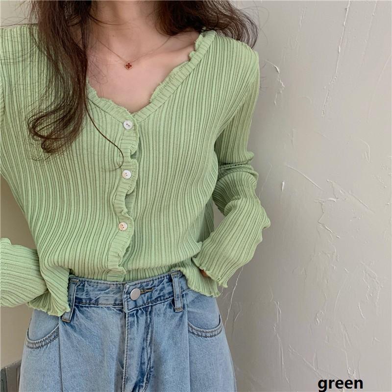 Áo cardigan dệt kim mỏng ôm dáng chống nắng thời trang cho nữ