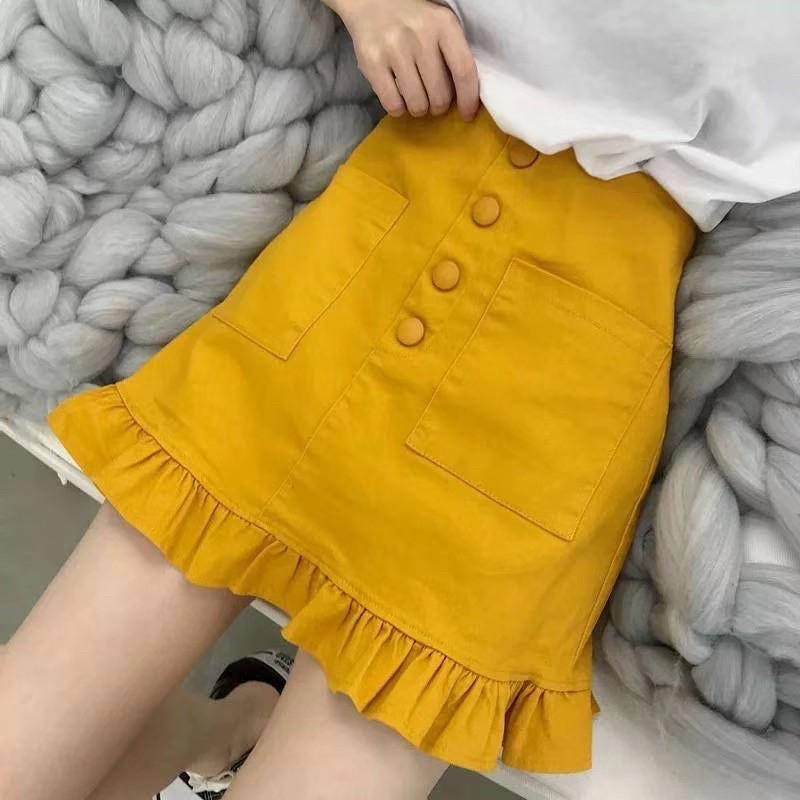 Chân váy thô, kaki đuôi cá Ulzzang Hàng Quảng châu