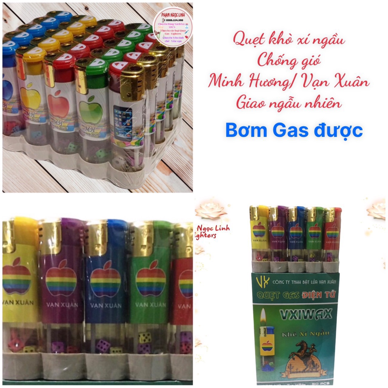 Bật lửa,Quẹt khò xí ngầu chống gió