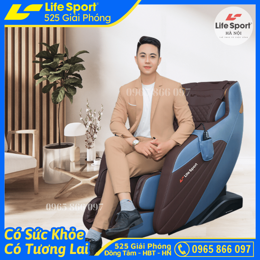 [ Sale 50% ] Ghế Massage Toàn Thân LifeSport LS-2900 con lăn 5D di chuyển Đa Năng bằng Silicon đạt chuẩn ISO massage sâu tại các vùng chuyên biệt, Bấm Huyệt, Nhiệt Hồng Ngoại, Điều Khiển Giọng Nói, Dò Tìm Huyệt Đạo