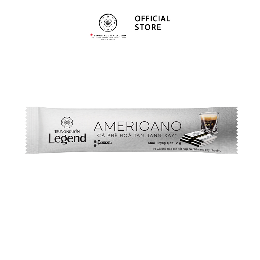 Cà phê hòa tan đen - Trung Nguyên Legend Americano hộp 15 gói x 2g