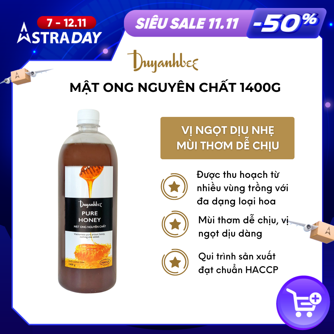 Mật ong nguyên chất Duy Anh Bee 1400 g