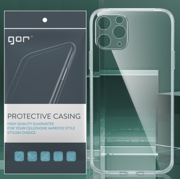 Ốp cho iPhone 11/ 11 Pro/ 11 Pro Max - Silicon hãng Gor có gờ bảo vệ camera Hàng nhập khẩu