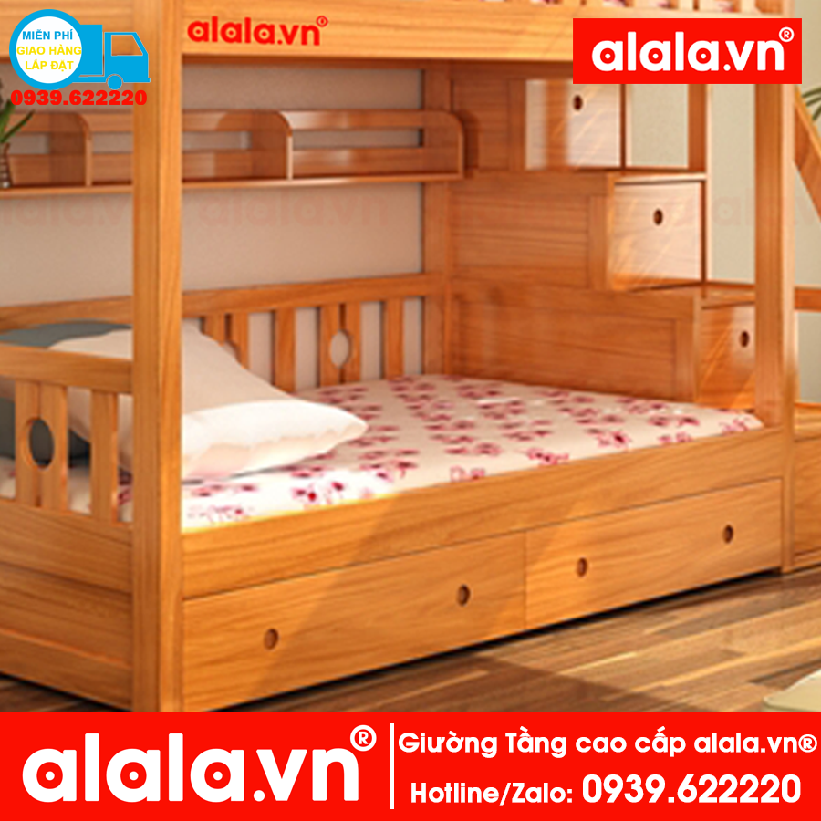 Giường tầng ALALA114 (trên 1m4, dưới 1m4) - www.ALALA.vn - 0939.622220