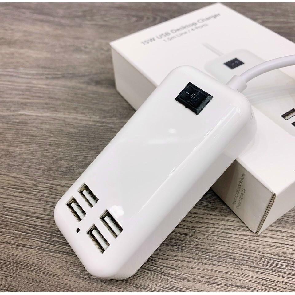 Ổ điện sạc đa năng cổng usb công suất cao, củ cóc sạt 4 lỗ sạc nhanh dành cho iphone samsung xiaomi