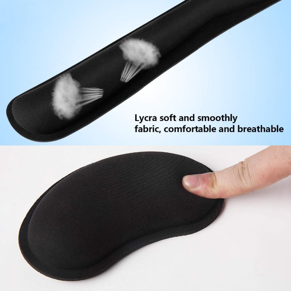 Soft Memory Foam Wrist Rest Mouse Keyboard Pad Cushion for Office Worker Gamer