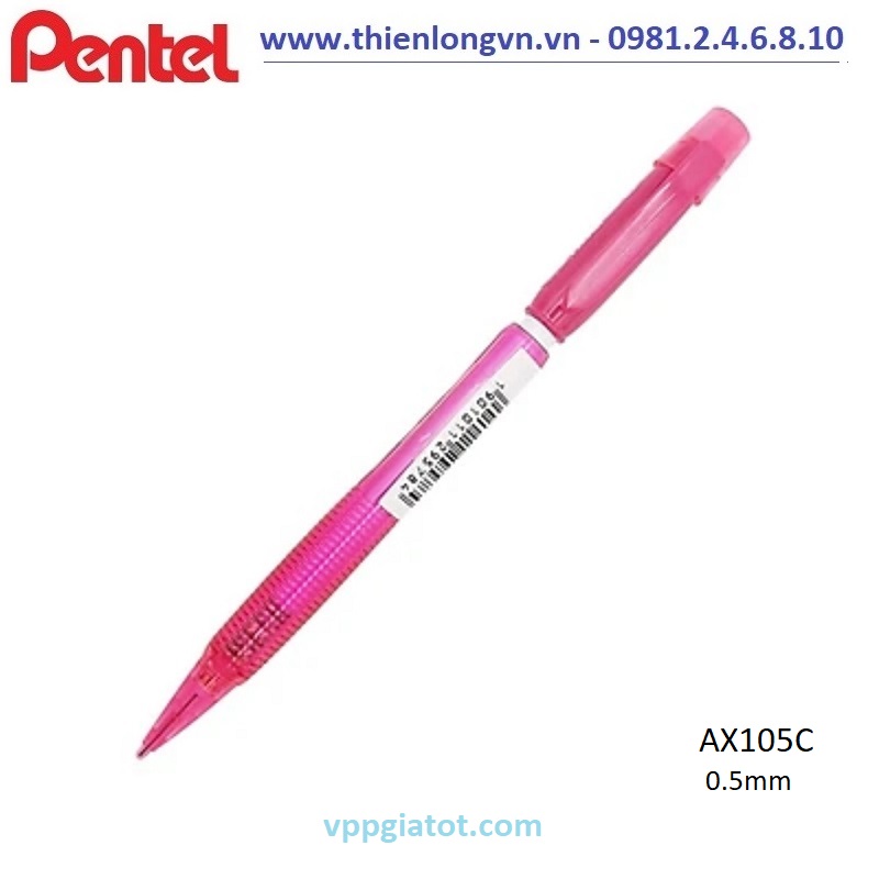 Bút chì kim 0.5mm Pentel Fiesta AX105C màu hồng