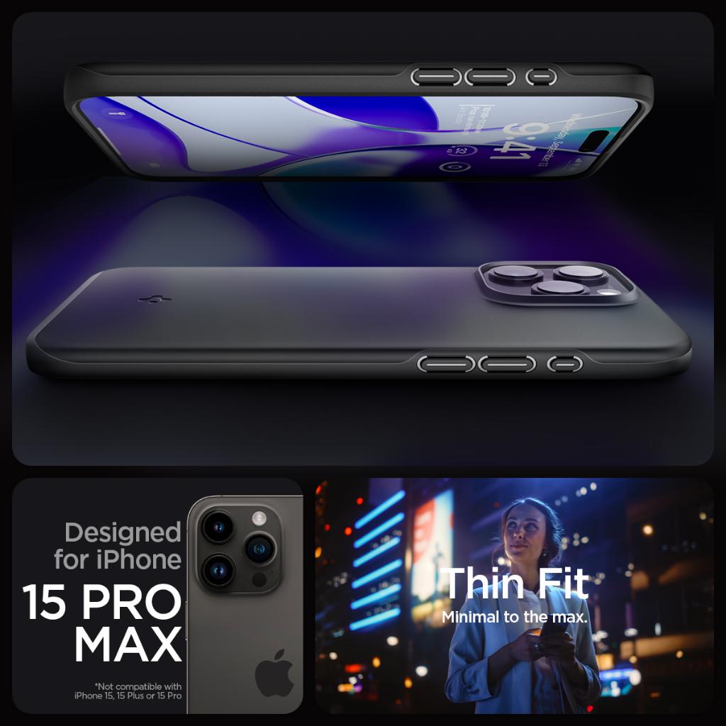 Ốp lưng cho iPhone 15/ 15 Plus/ 15 Pro/ 15 Pro Max Spigen Thin Fit - Hàng chính hãng