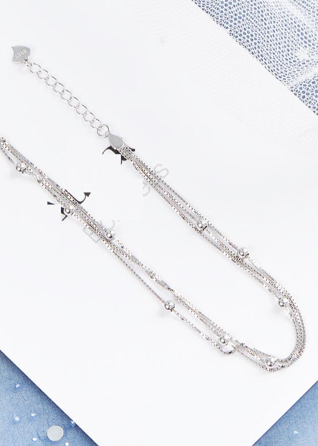 Lắc Chân Bạc Nữ cao cấp dây ba Cá Tính LCBN191 + Tặng hộp đựng lắc + Tặng khăn lau bạc
