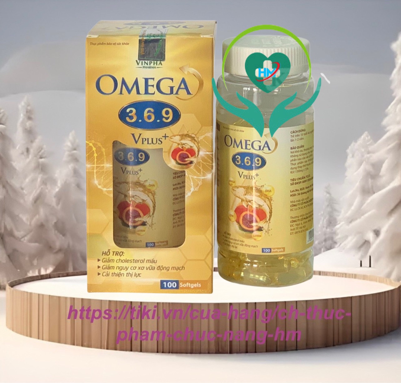 OMEGA 369 Vplus+ - Hộp 100 viên - Làm giảm mỏi mắt, khô mắt