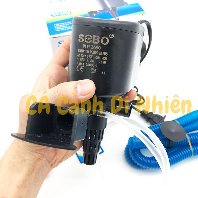 Máy bơm lọc nước hồ cá cảnh 40W SOBO WP-2680 máy bơm chìm bể cá sobo 2680