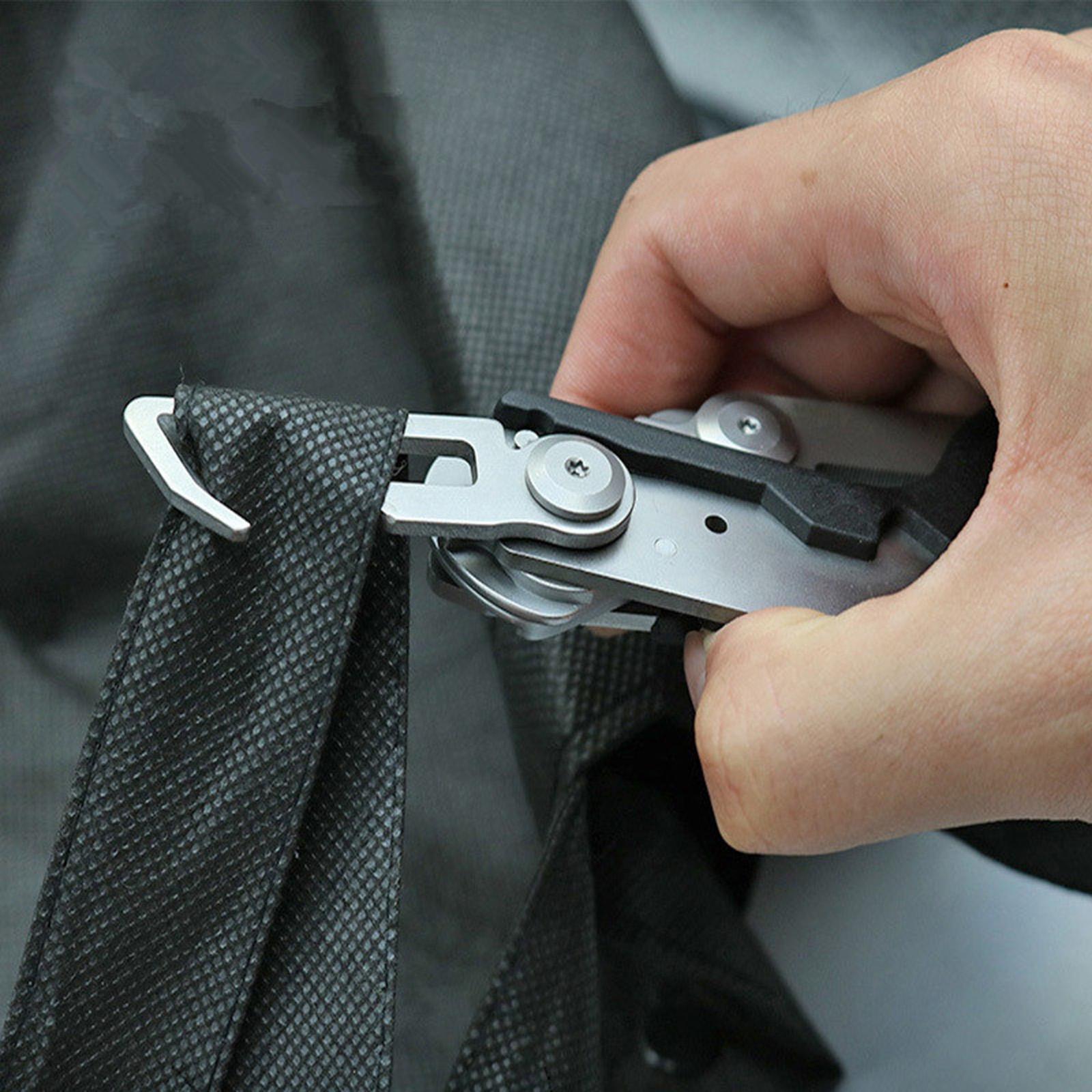 Outdoor Multi Tools Folding Emergency Response Shears Strap Cutter Ring Cutter Ruller Oxygen Tank Wrench Carbide Glass Breaker