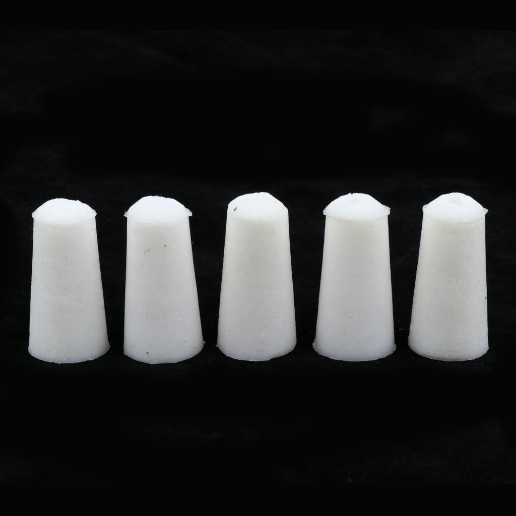 10 Pieces Lab Solid Tapered Silicone Plug Stopper Bung for Test Tube Bottle, 2 Sizes