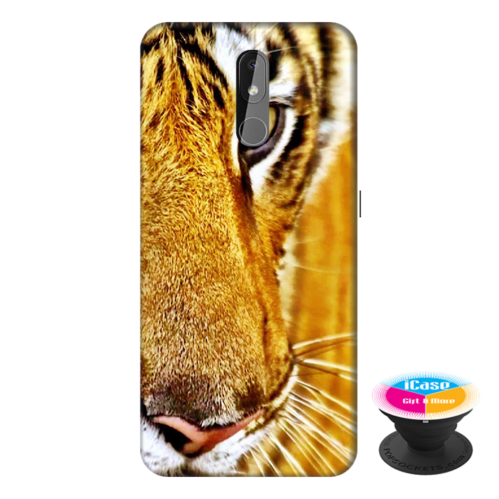 Ốp lưng cho điện thoại Nokia 3.2 hình Mắt Hổ tặng kèm giá đỡ điện thoại iCase xinh xắn - Hàng chính hãng