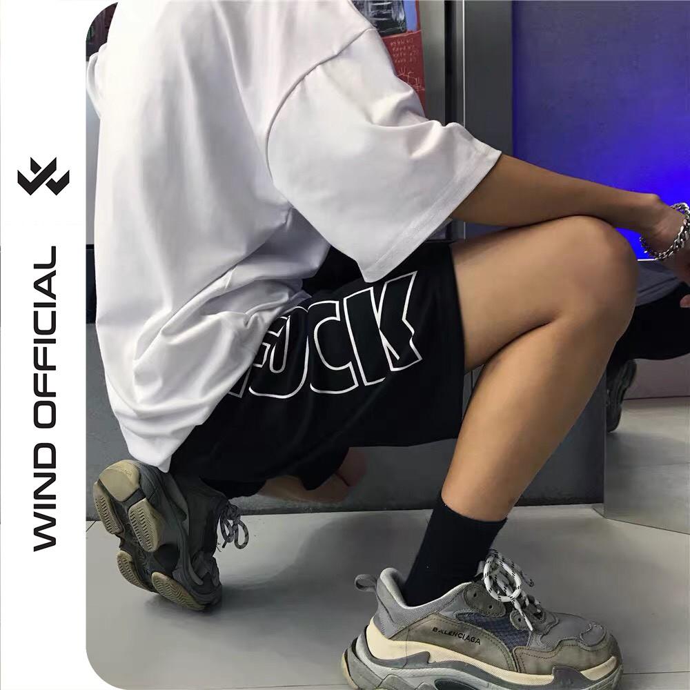 Quần short ngố WIND unisex form rộng Fick đùi lửng nam nữ phong cách ulzzang