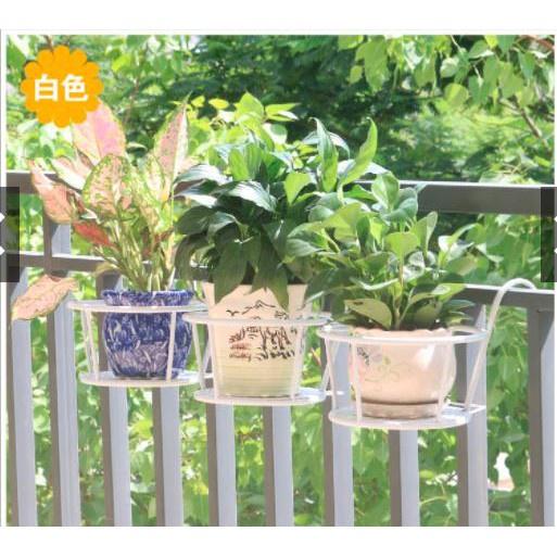 Giá treo hoa, cây cảnh ban công có móc, thích hợp với nhà chung cư biệt thự nhà thành phố màu Đen