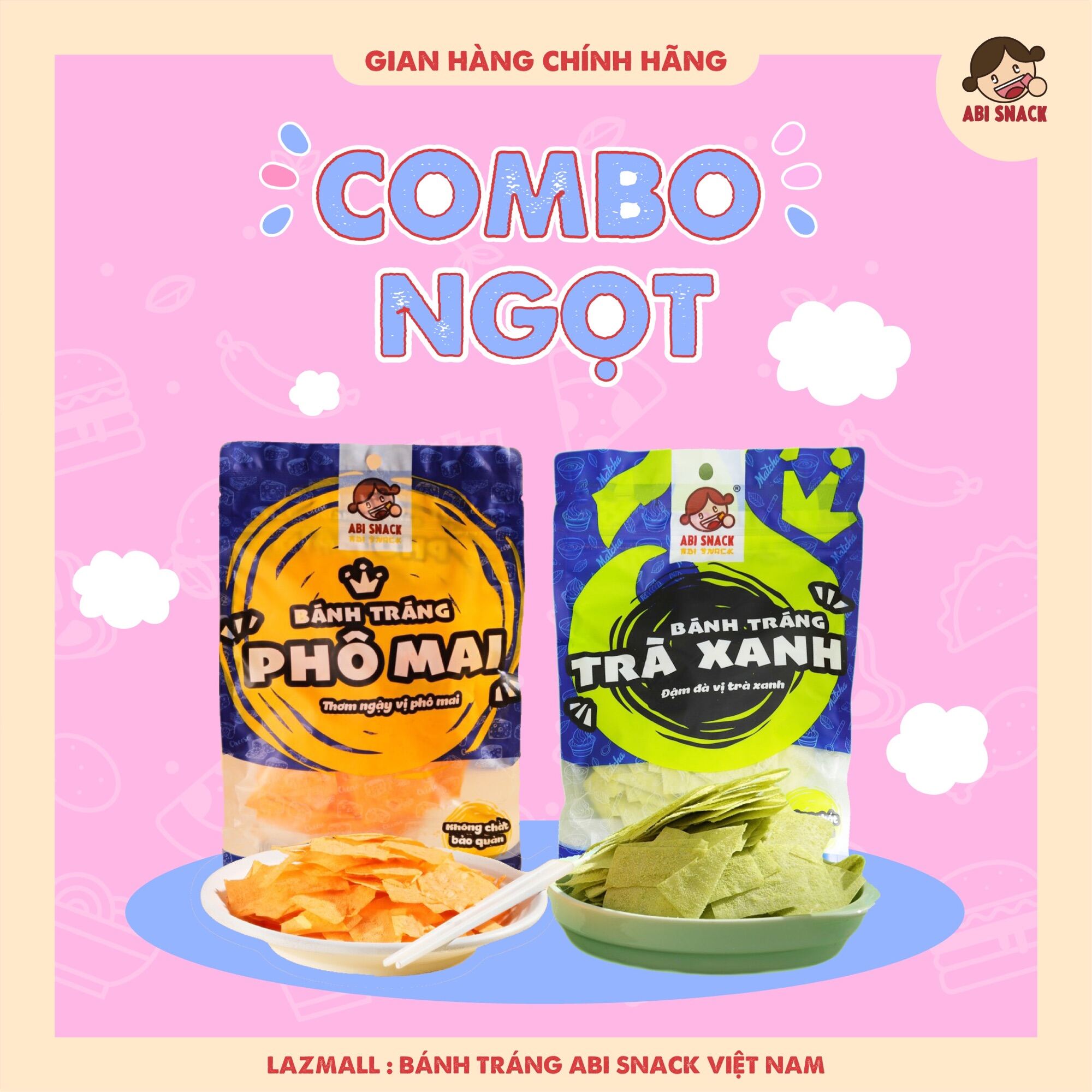 COMBO BÁNH TRÁNG NGỌT - BÁNH TRÁNG ABI SNACK