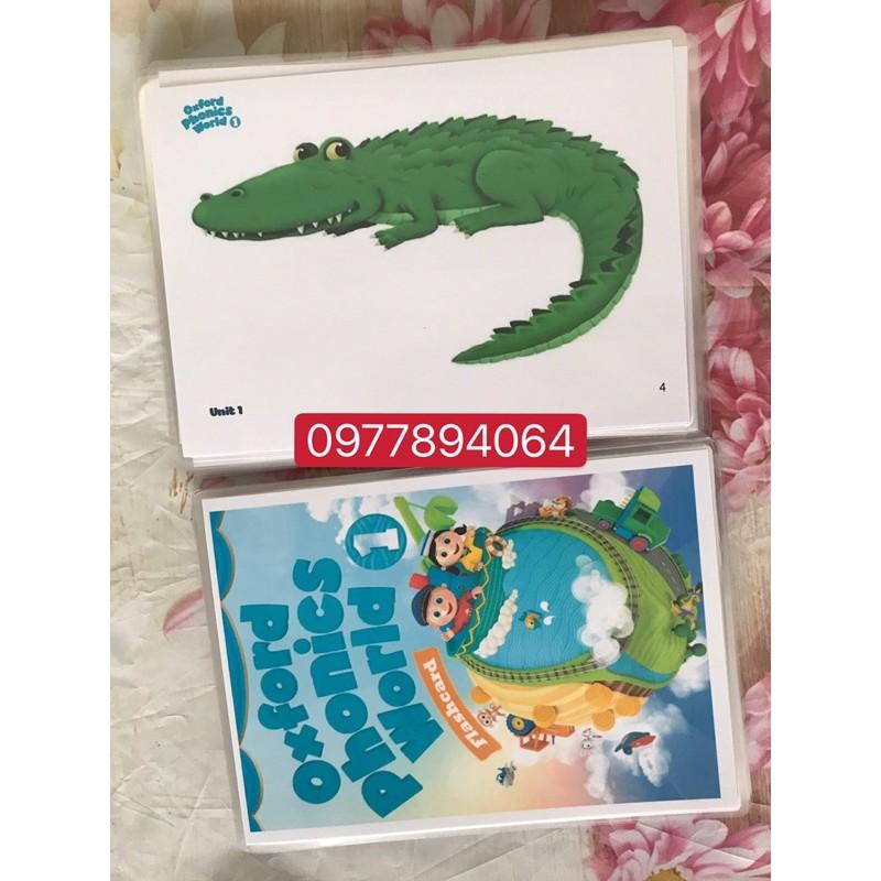 Flashcards Oxford phonics world 1- 2mặt ép plastics