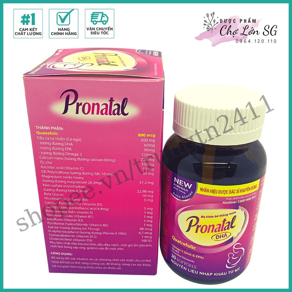 Viên uống bổ bầu PRONATAL DHA bổ sung dưỡng chất cho mẹ và bé - Hộp 30 viên
