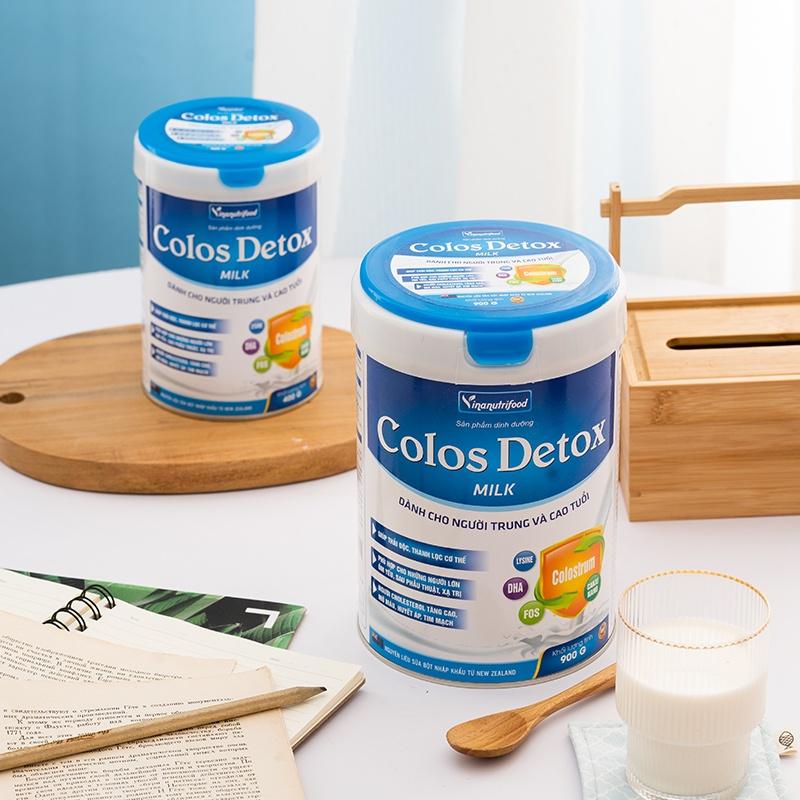 Sữa Colos Detox Milk xanh Vinanutrifood, hộp 900g và 400g