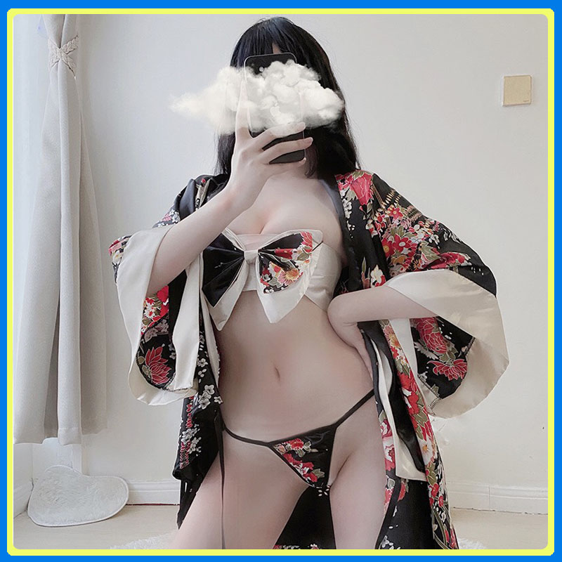 Váy ngủ cosplay lụa phong cách nhật cao cấp Q41 - Đầm ngủ nữ cosplay sexy gợi cảm - Đồ ngủ cosplay - Đồ ngủ nữ mạc nhà