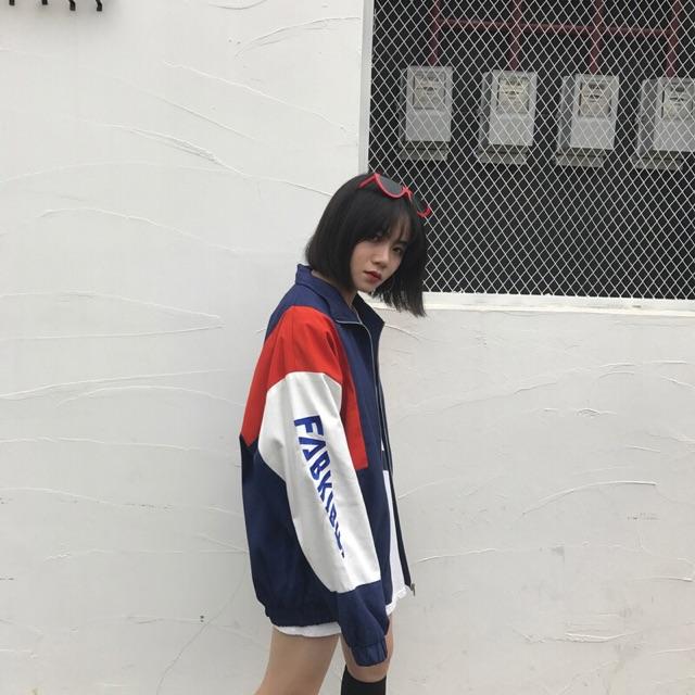 ÁO KHOÁC GIÓ NỮ FORM RỘNG CÁ TINH