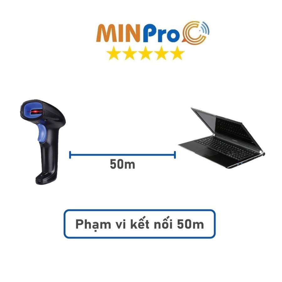 Máy quét mã vạch không dây bluetooth YHD máy bắn mã vạch cầm tay Barcode 1D 2D MINPRO