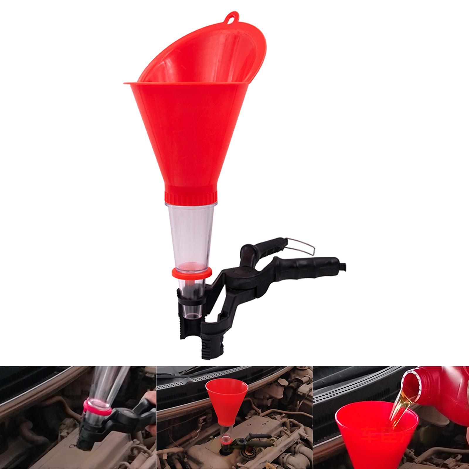 Automotive Car Universal Engine Oil Funnel Adapters with Clamp Adjustable