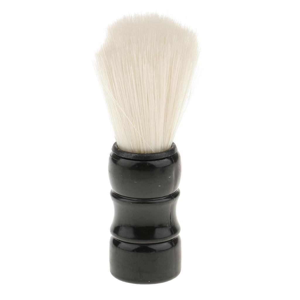 2 Pieces Men Salon Barber Shaving Brush Beard Facial Bristle Mustache Brush Red / Black Handle