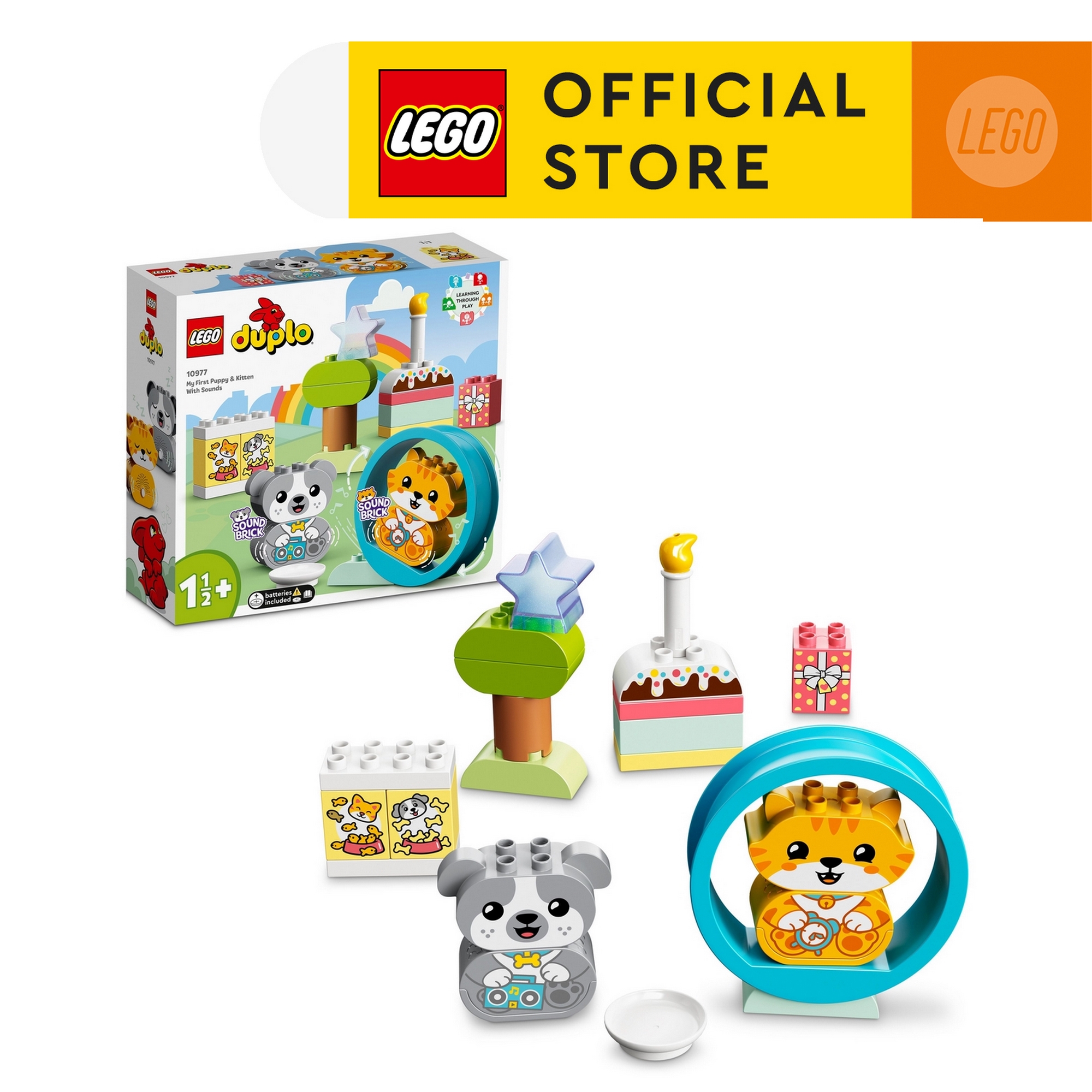 LEGO DUPLO 10977 Bộ đôi bạn cún và mèo kèm âm thanh (22 chi tiết)