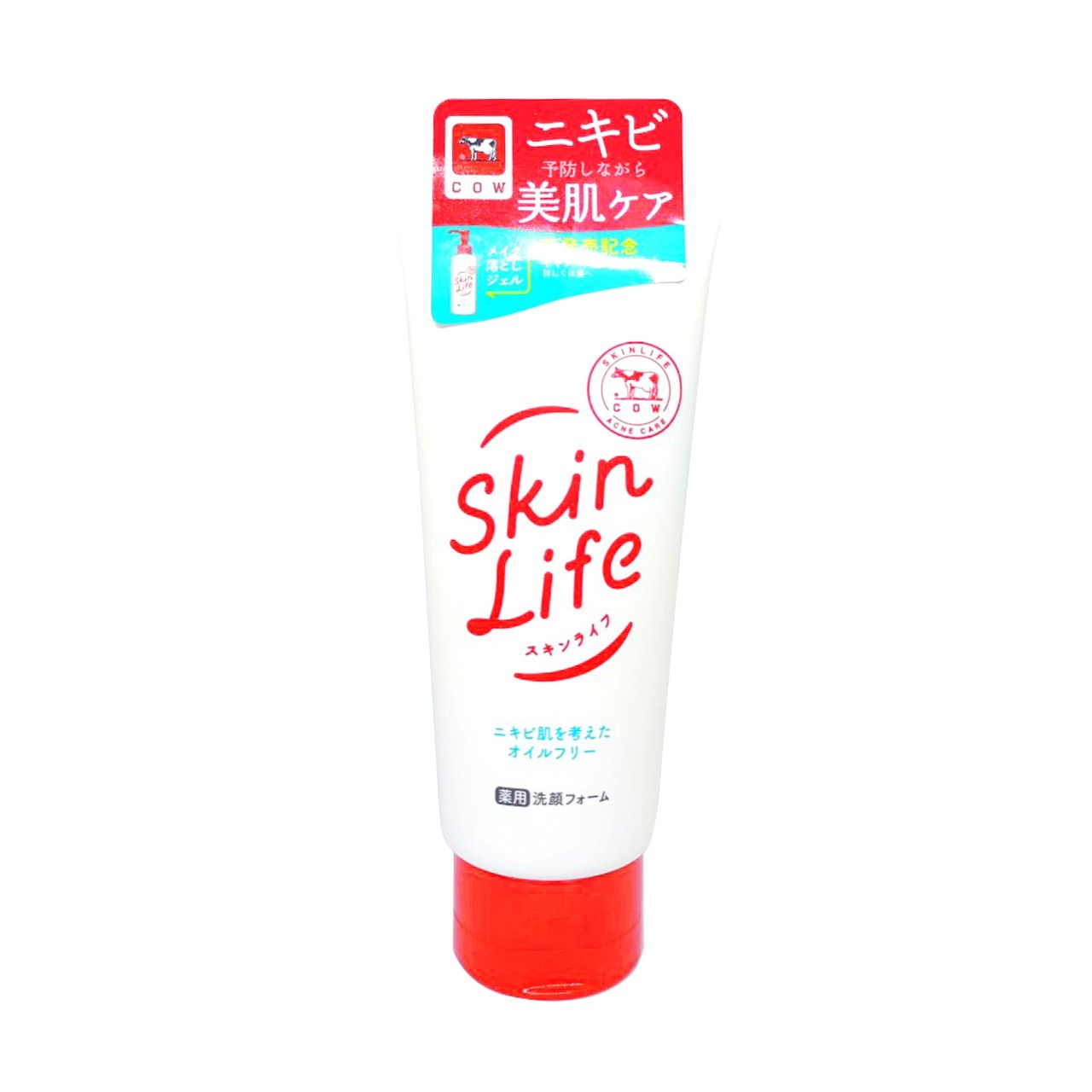 Sữa Rửa Mặt Cow Skinlife Facial Foam Ngừa Mụn Và Dưỡng Trắng Da 130g (Combo 130g Và Set 24ml)