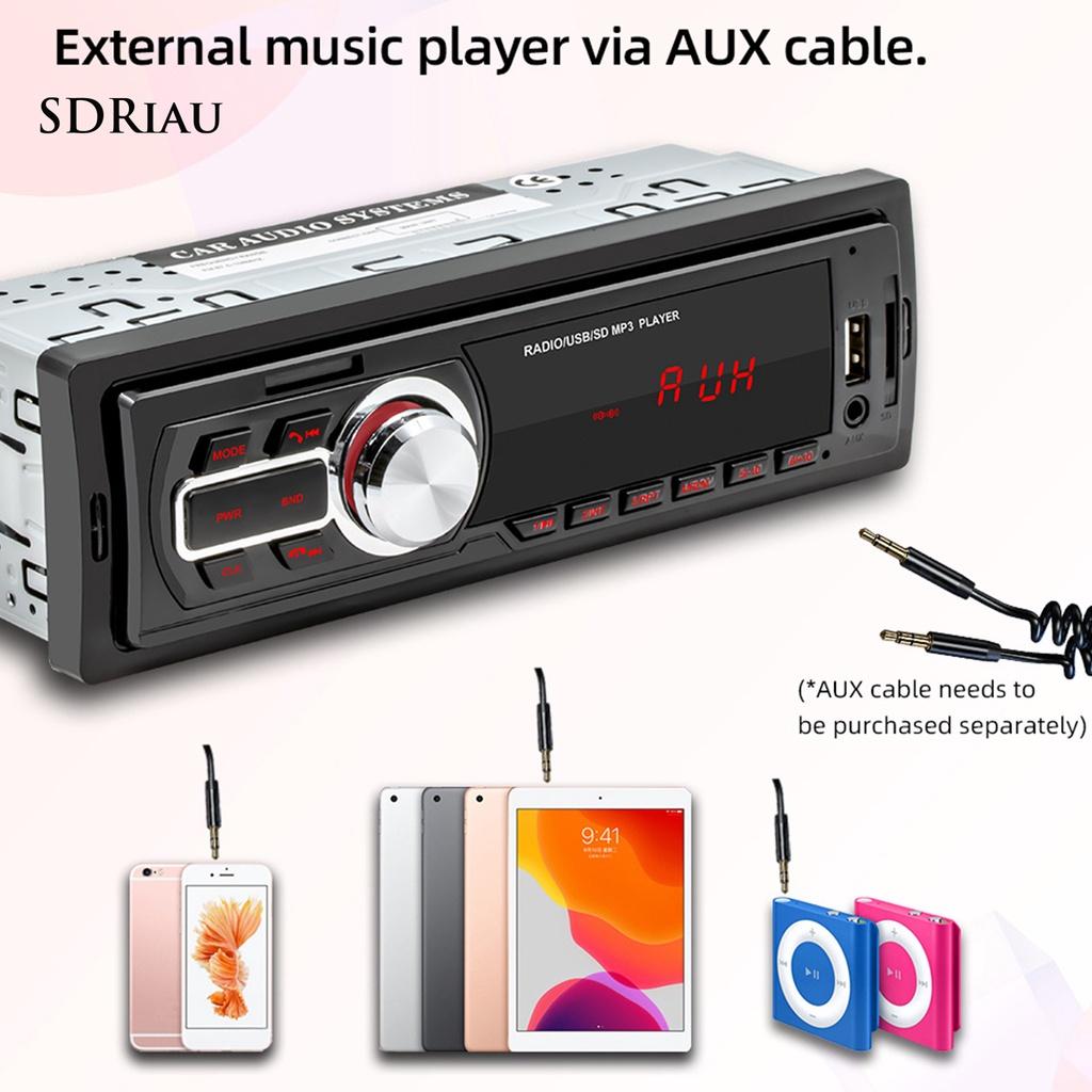 *QCDZ* 5208E Universal Handsfree Car MP3 Player Compact Bluetooth FM Radio Player Supporting U Disk TF Card AUX for 12V Automobiles