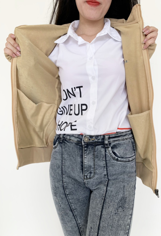 Áo khoác chống nắng chống tia UV dày dặn Hàn Quốc - Màu Vàng Mỡ