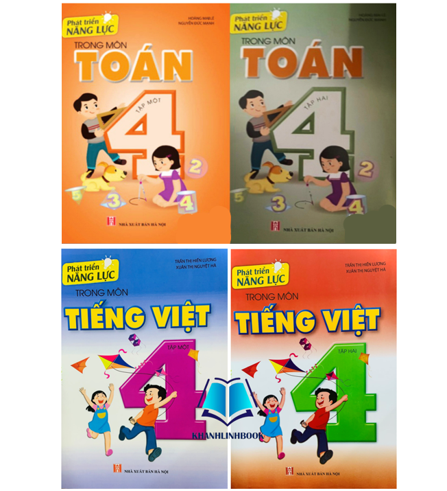 Sách - Combo 4 cuốn Phát Triển Năng Lực Trong Môn Toán + Tiếng Việt Lớp 4