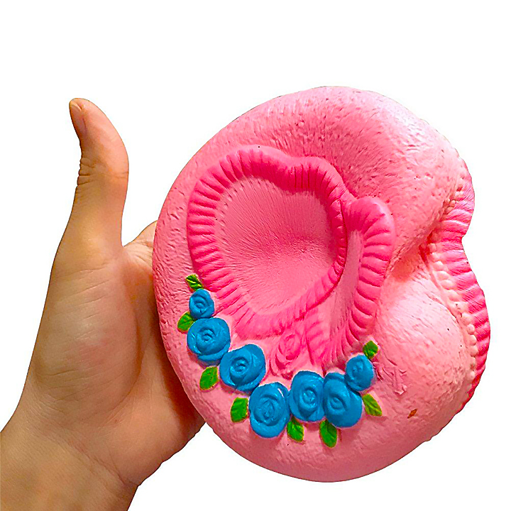 Squishy bánh kem trái tim 12,5cm, squishy chậm tăng mùi thơm dịu nhẹ, đồ chơi cho bé trai và bé gái