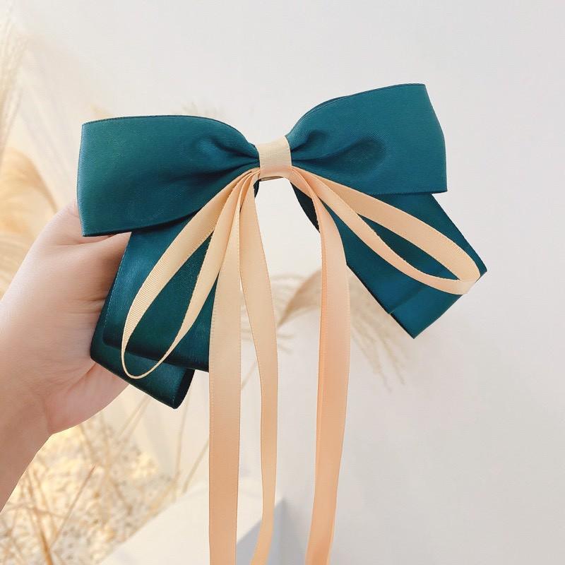Kẹp Tóc Nơ Tiểu Thư Phong Cách Hàn Quốc