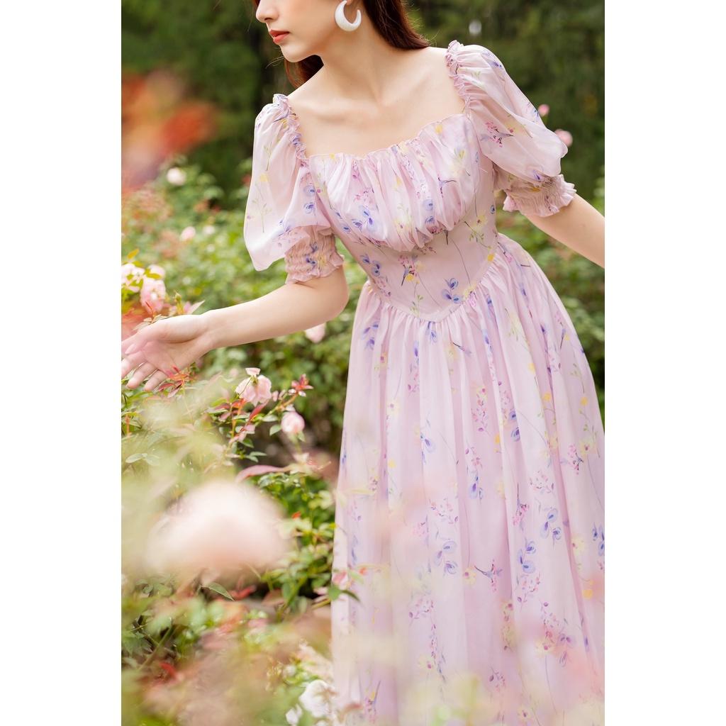 TIELA Đầm váy hoa tay phồng - Maika Dress