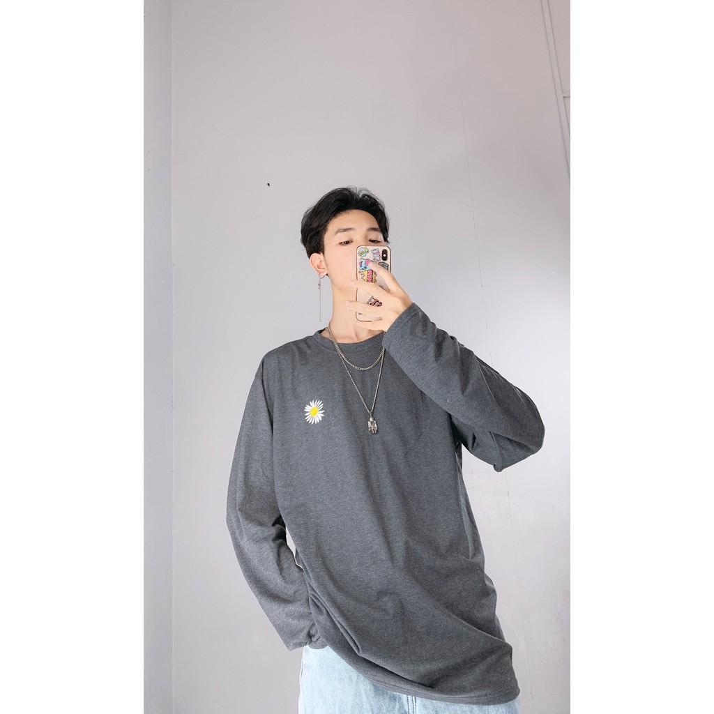 ÁO THUN TAY ĐÀI THÊU HOA CÚC ( ẢNH THẬT)
