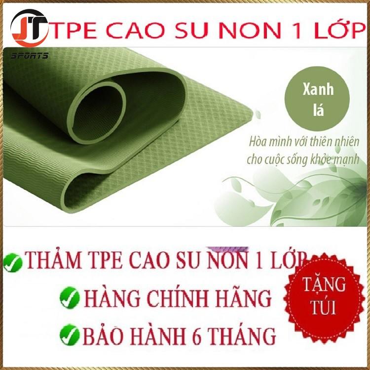 Thảm tập yoga TPE 8mm cao cấp loại 1 tặng túi xịn + dây buộc