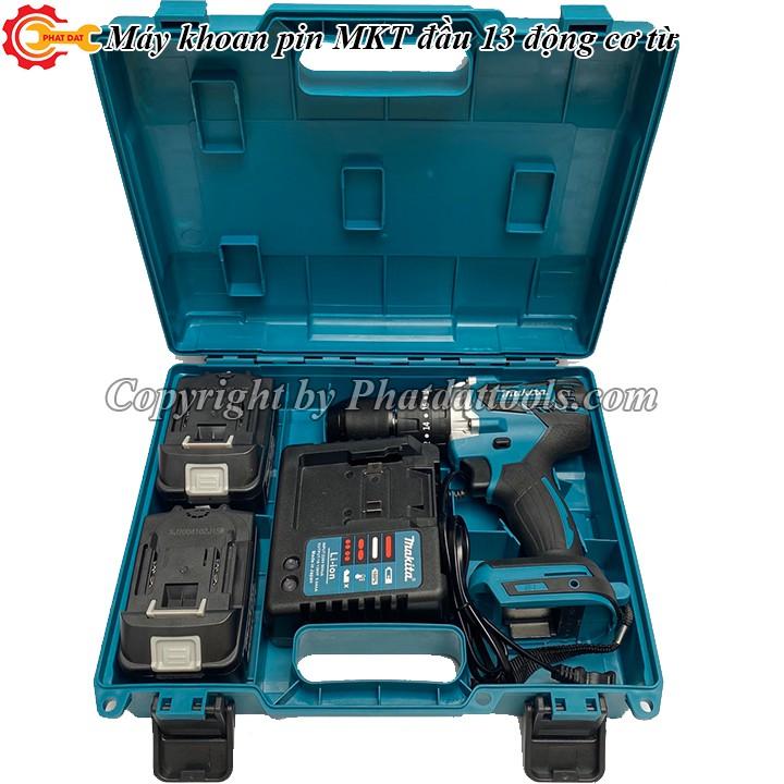 Máy khoan pin búa MAKITA 72V đầu kẹp 13mm động cơ từ-2 pin 10 cell-Tặng kèm bộ phụ kiện 21 chi tiết-Bảo hành 6 tháng