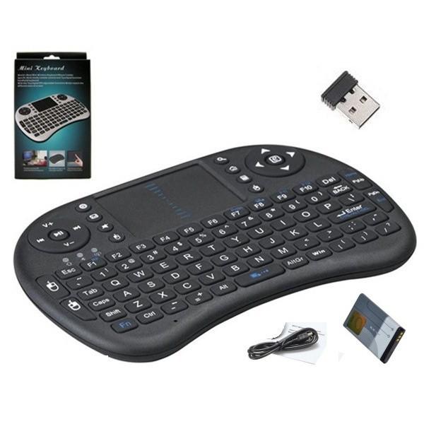 Bàn Phím Kiêm Chuột Không Dây Cho PC, Smart TV, Android TV Kèm pin và cáp sạc