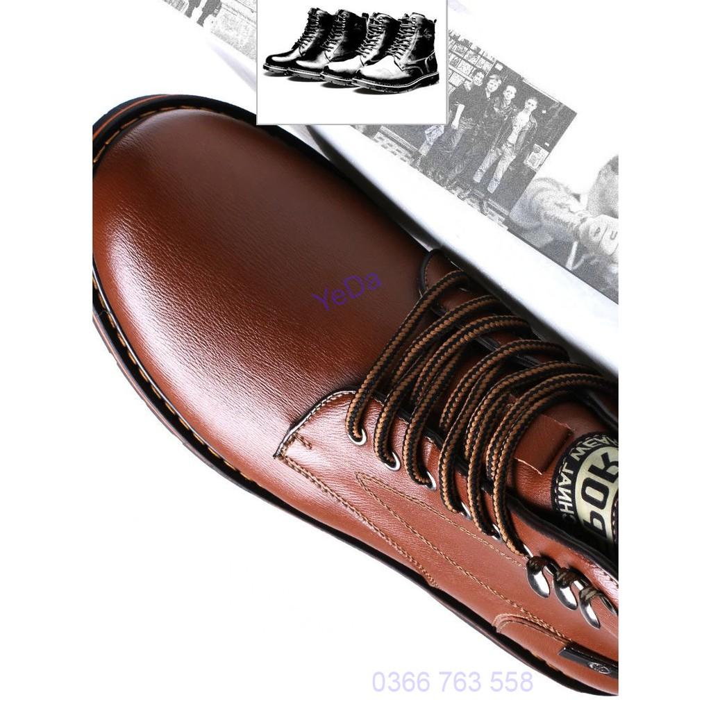 Giày Martin cao cổ da thật đẳng cấp Châu Âu, giày nam da thật phong cách trẻ trung mã 8634-5
